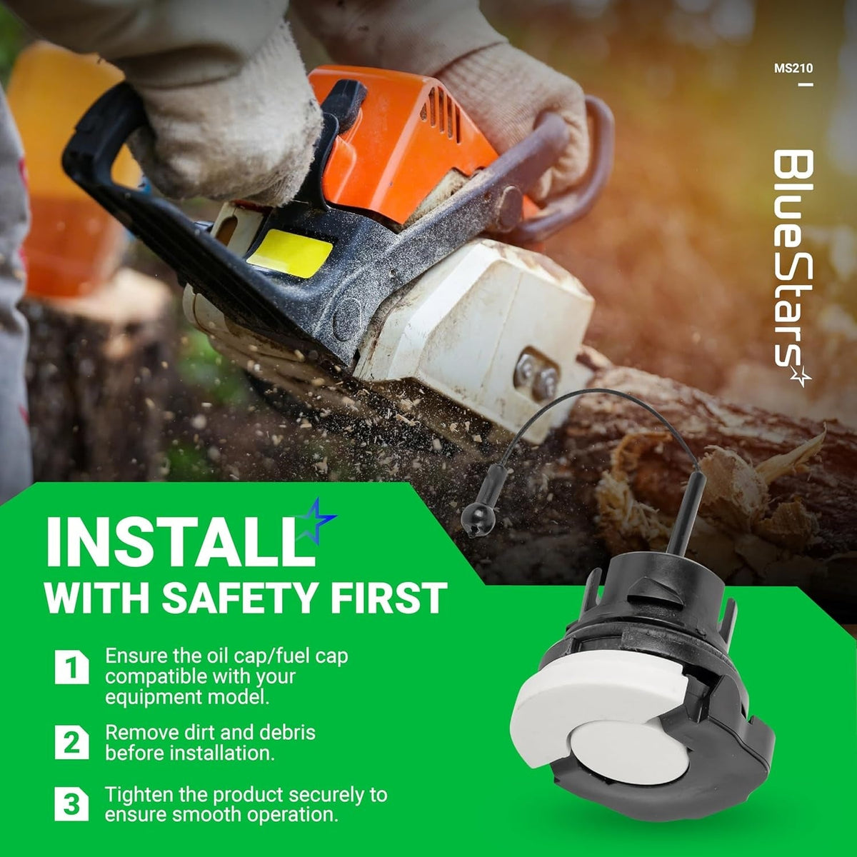 MS210 Fuel and Oil Caps - Fits Stihl MS200 MS210 MS230 MS240 Chainsaws