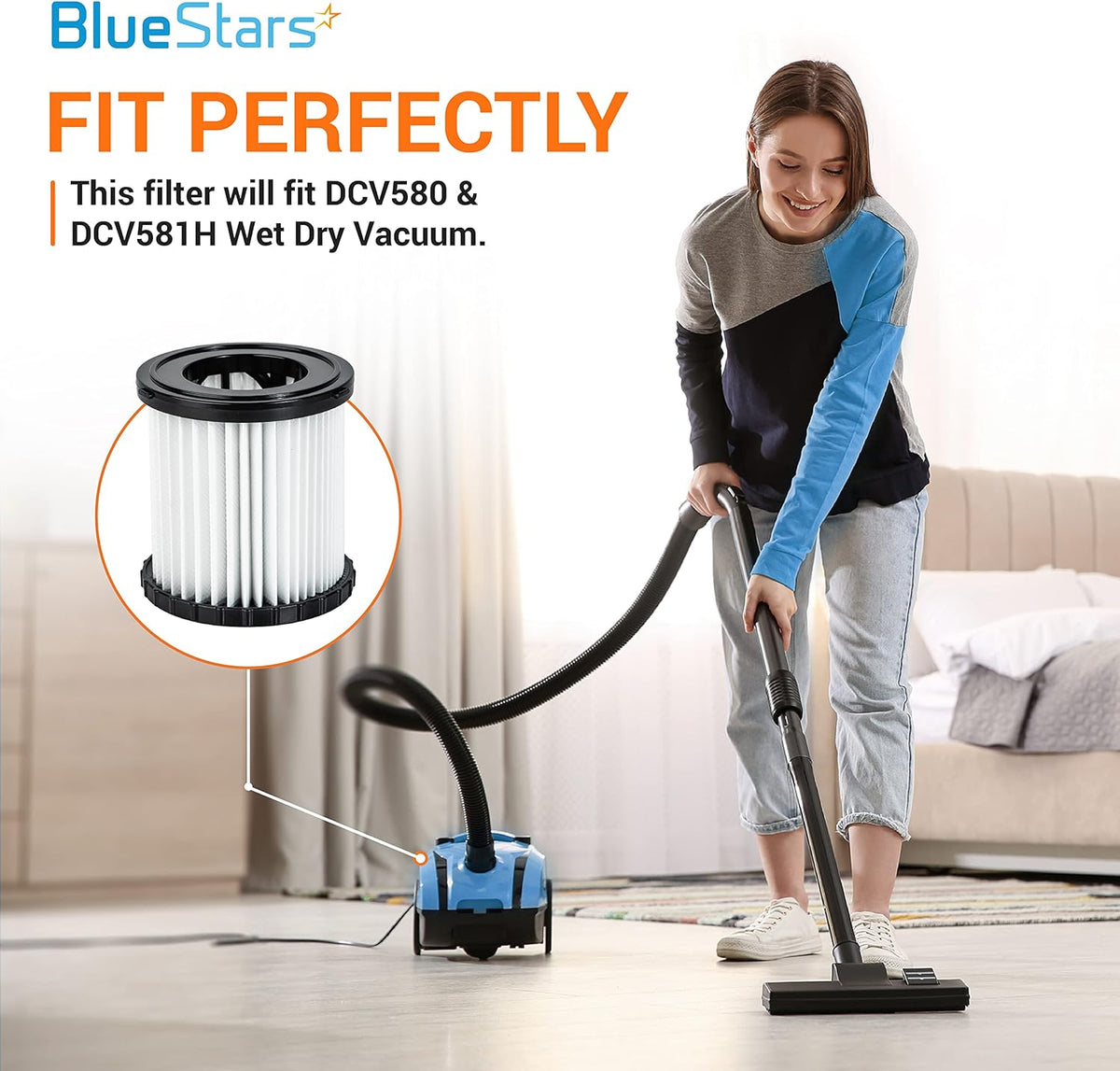 DCV580H DCV581H Vacuum Replacement Filter for DEWALT DCV580H Cordless DCV581H DCV5801H