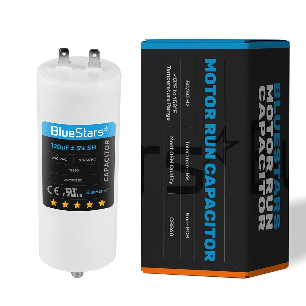 120 uF 250VAC CBB60 Run Capacitor with Screw for AC Heat Pump Pool Pump