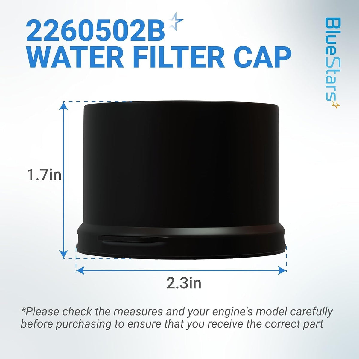 2260518B 2260502B Refrigerator Water Filter Cap - For Whirlpool & Kenmore Refrigerators