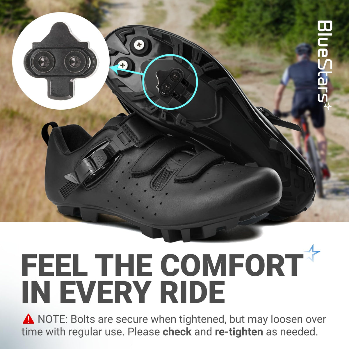 Bike Cleats for Shimano SPD & Look X-Track Pedals - 2 Pack