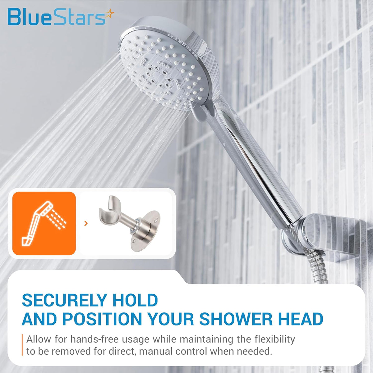 360° Adjustable Handheld Shower Head Holder Bracket