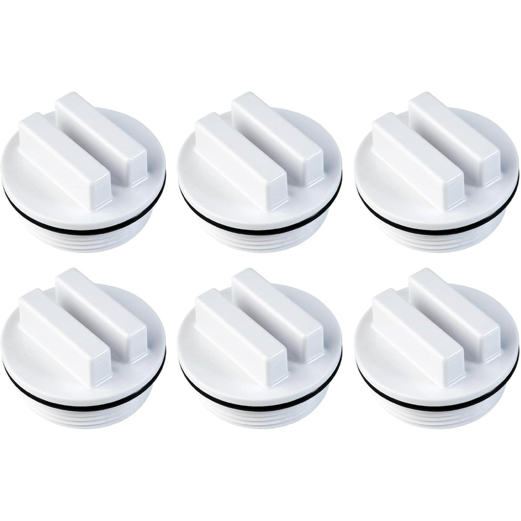 SP1022C 1.5" Threaded Pool Plug with O-Ring for Hayward Pentair Drain - 6 Pack