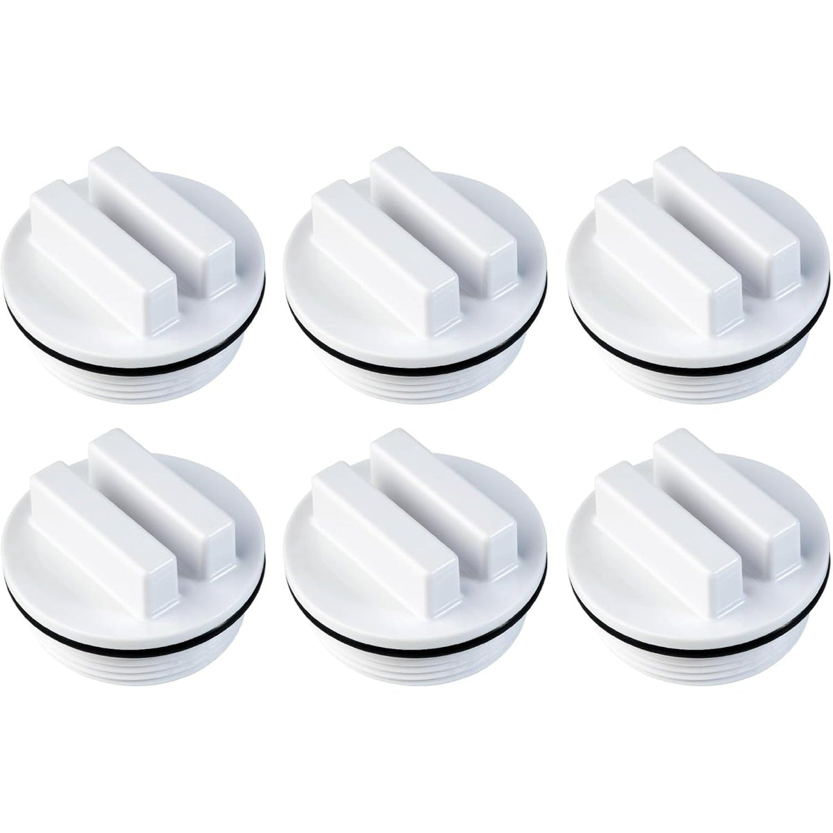 SP1022C 1.5" Threaded Pool Plug with O-Ring for Hayward Pentair Drain - 6 Pack