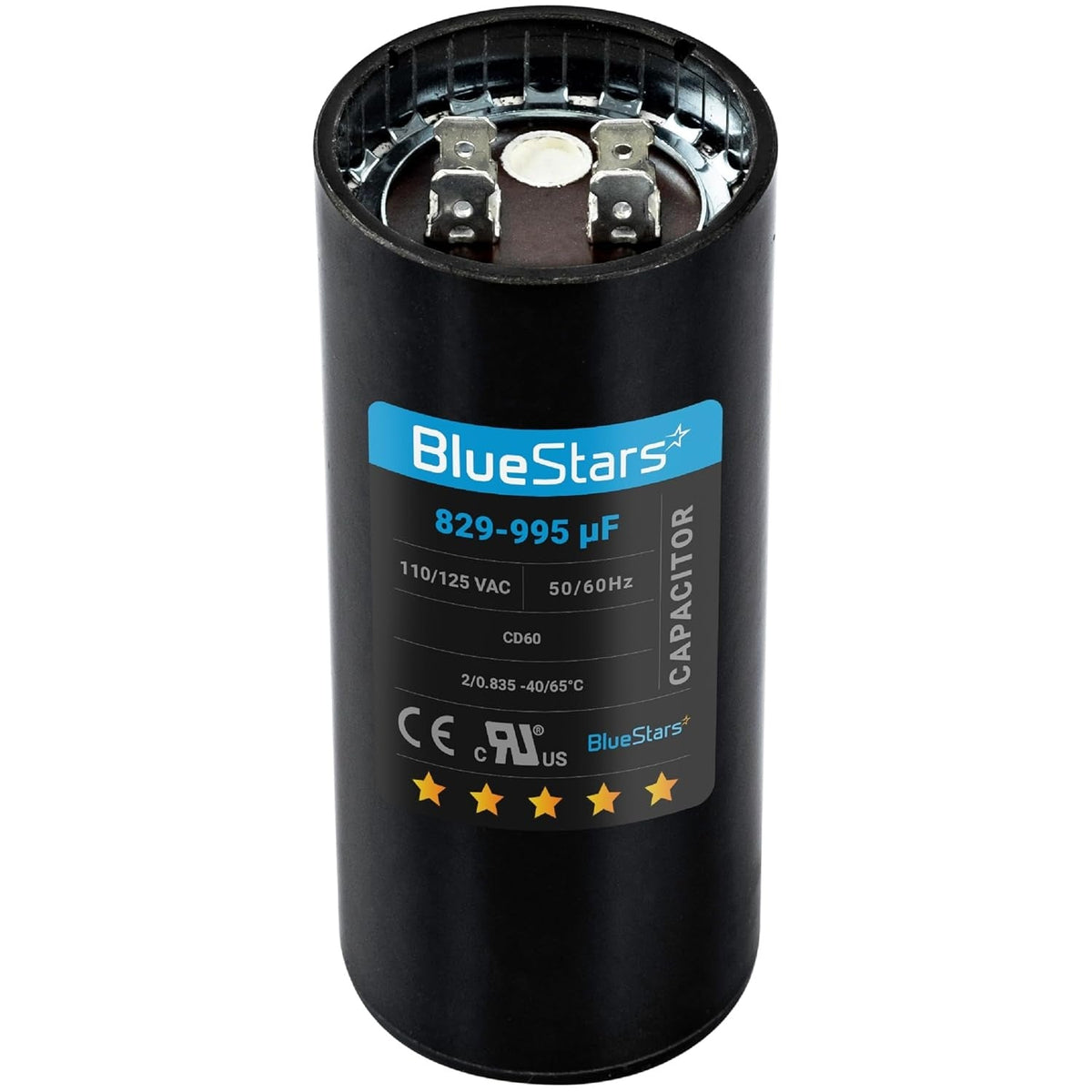 UL Certified 829-995 uF 110-125VAC ±20% Round Start Capacitor - Replaces 6FLL8 PMJ829