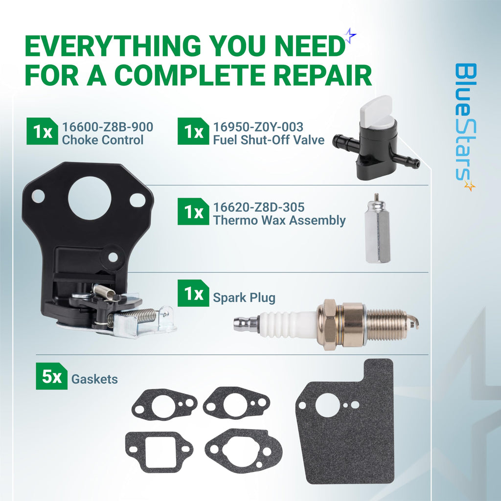 16620-Z8D-305 Thermo Wax Assembly & 16600-Z8B-900 Choke Control - Honda GCV160/GCV190
