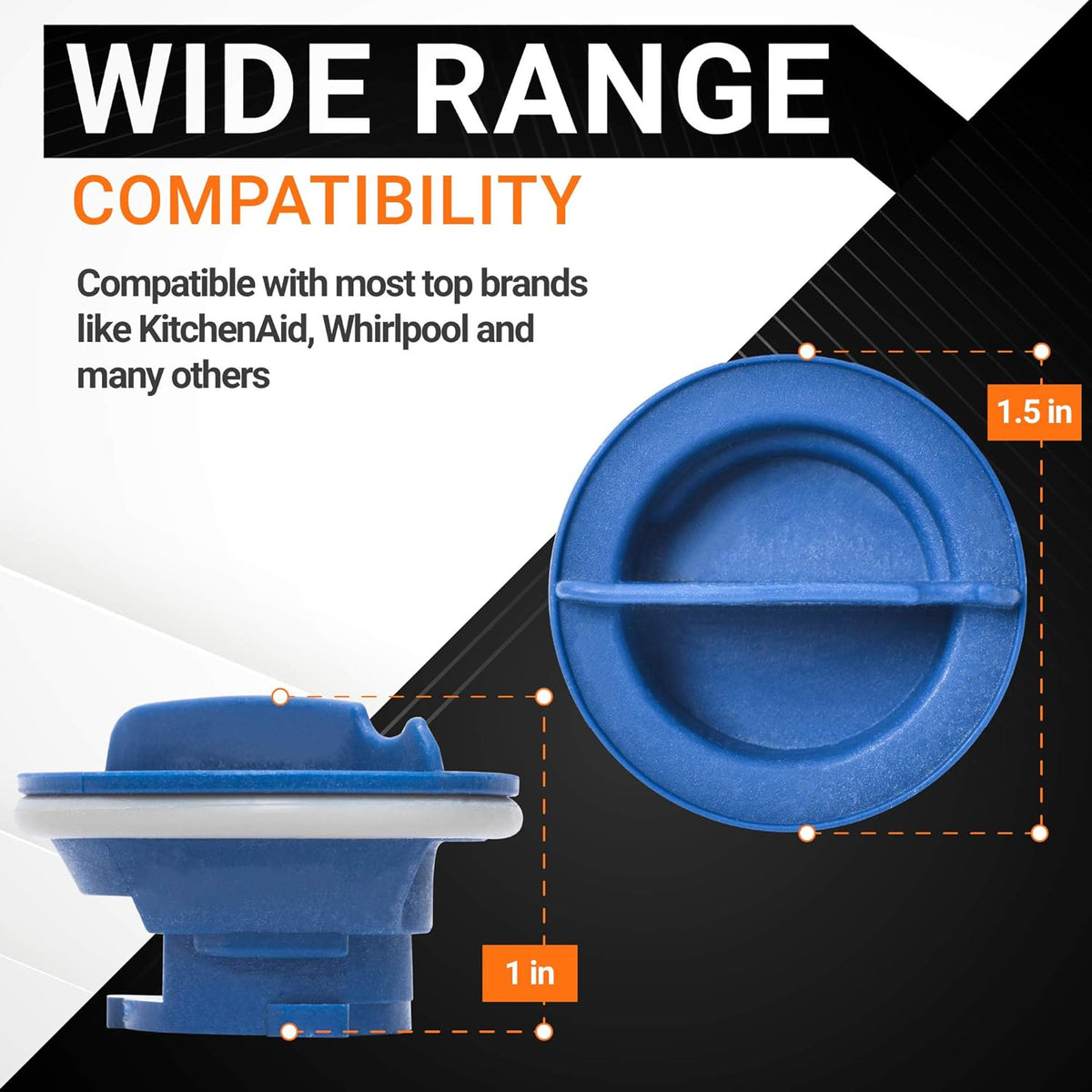 WPW10077881 Dishwasher Dispenser Cap for Whirlpool KitchenAid
