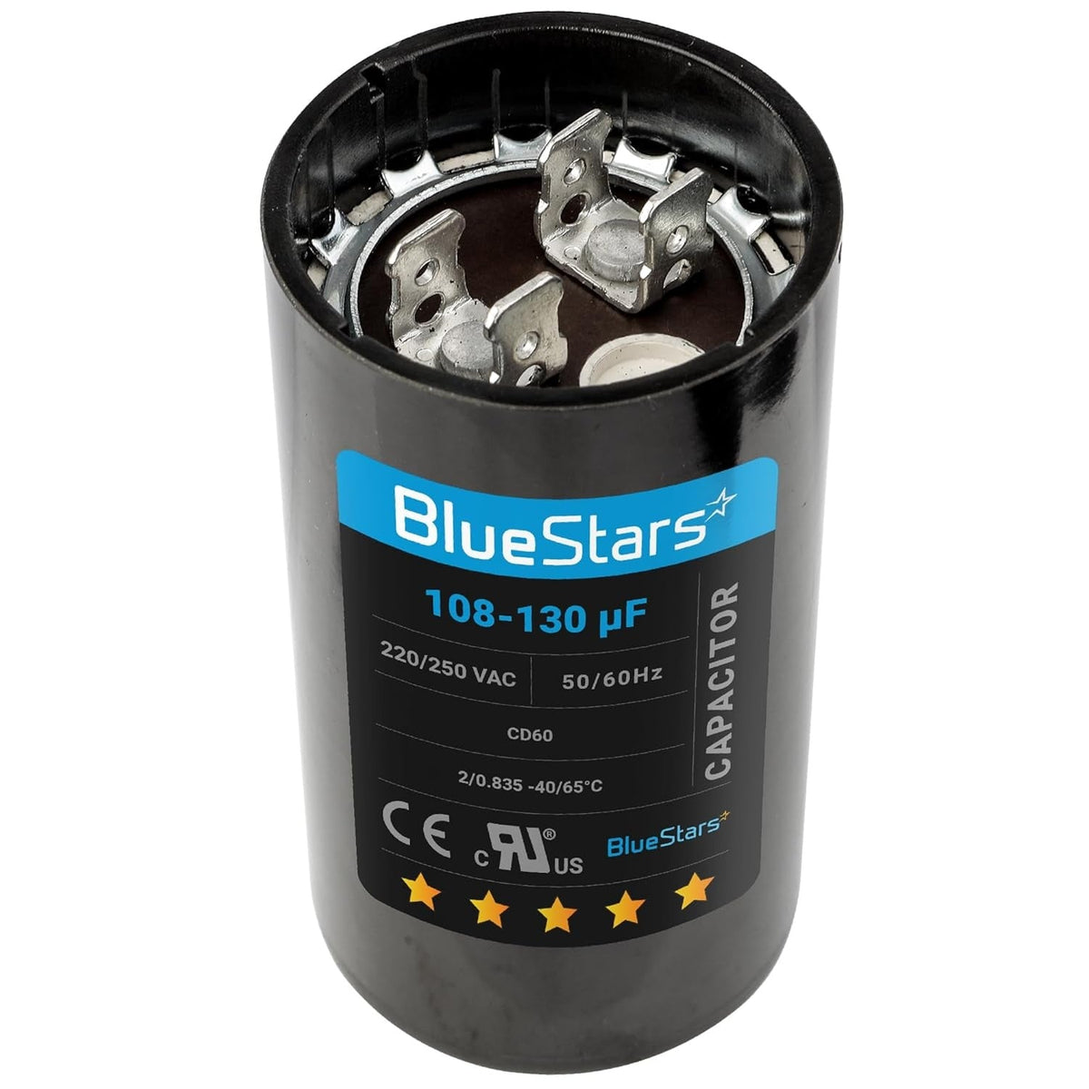 108-130 uF 220-250VAC ±20% CD60 Round Start Capacitor for Single-Phase Motors