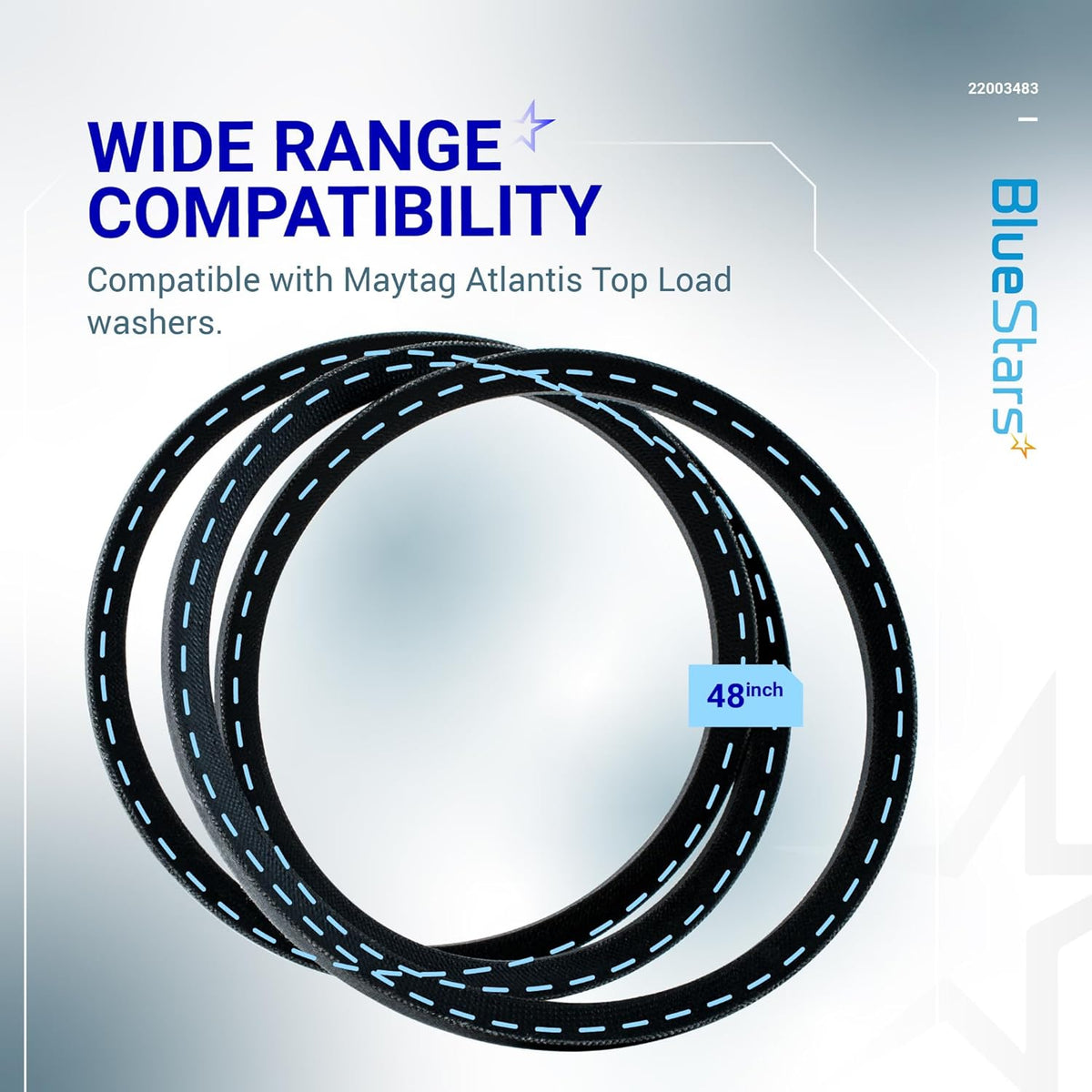 22003483 Washer Drive Belt for Maytag Jenn-Air - Replaces WP22003483 22002709 WP22003483VP