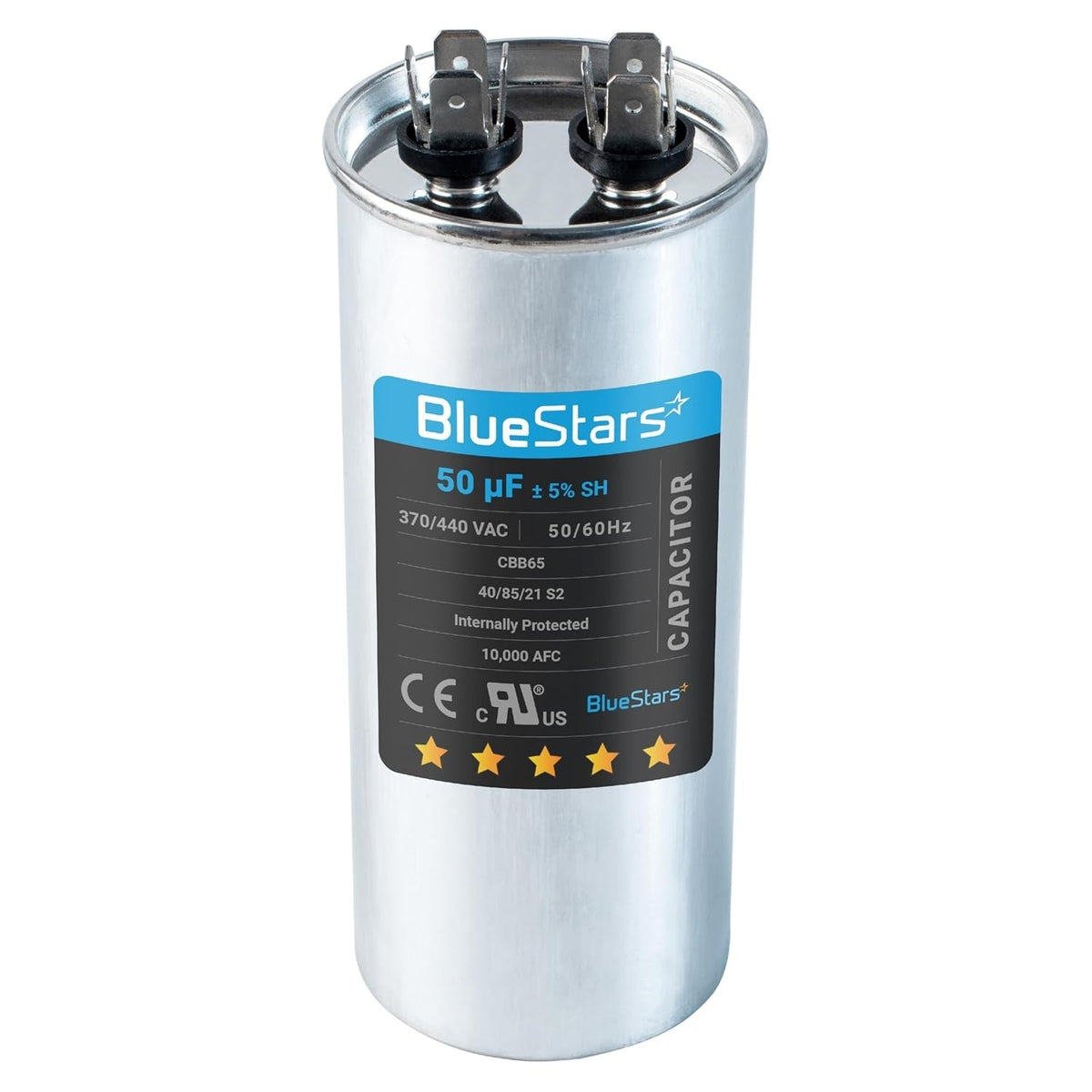 50 uF MFD ±5% 370/440 VAC CBB65 Motor Run Round Capacitor