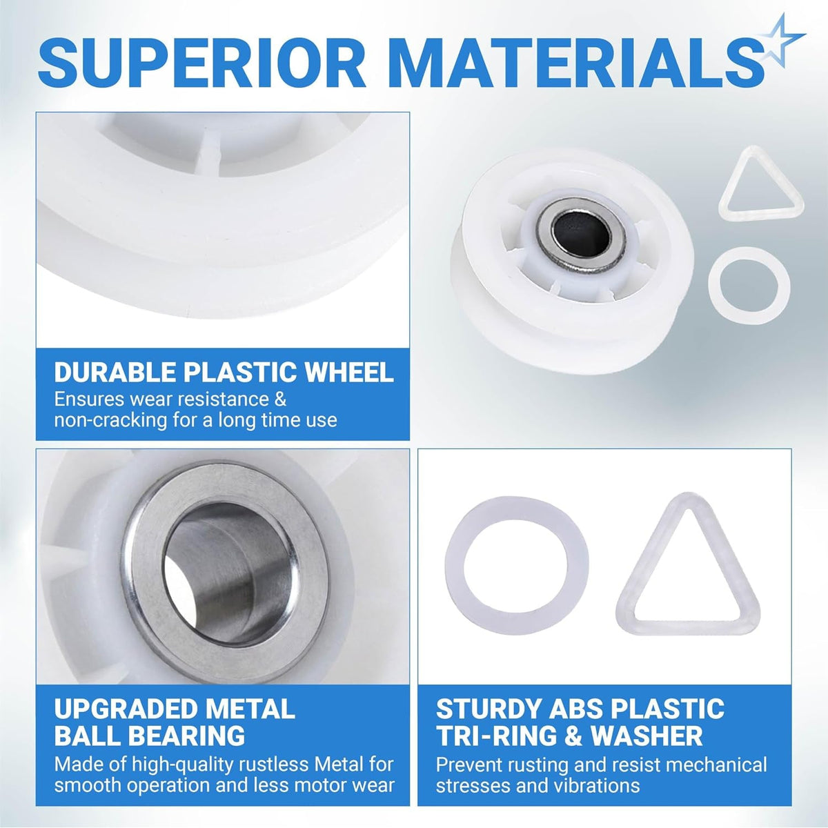279640 Dryer Idler Pulley Replacement - For Whirlpool Kenmore Maytag Dryers - 4 Pack