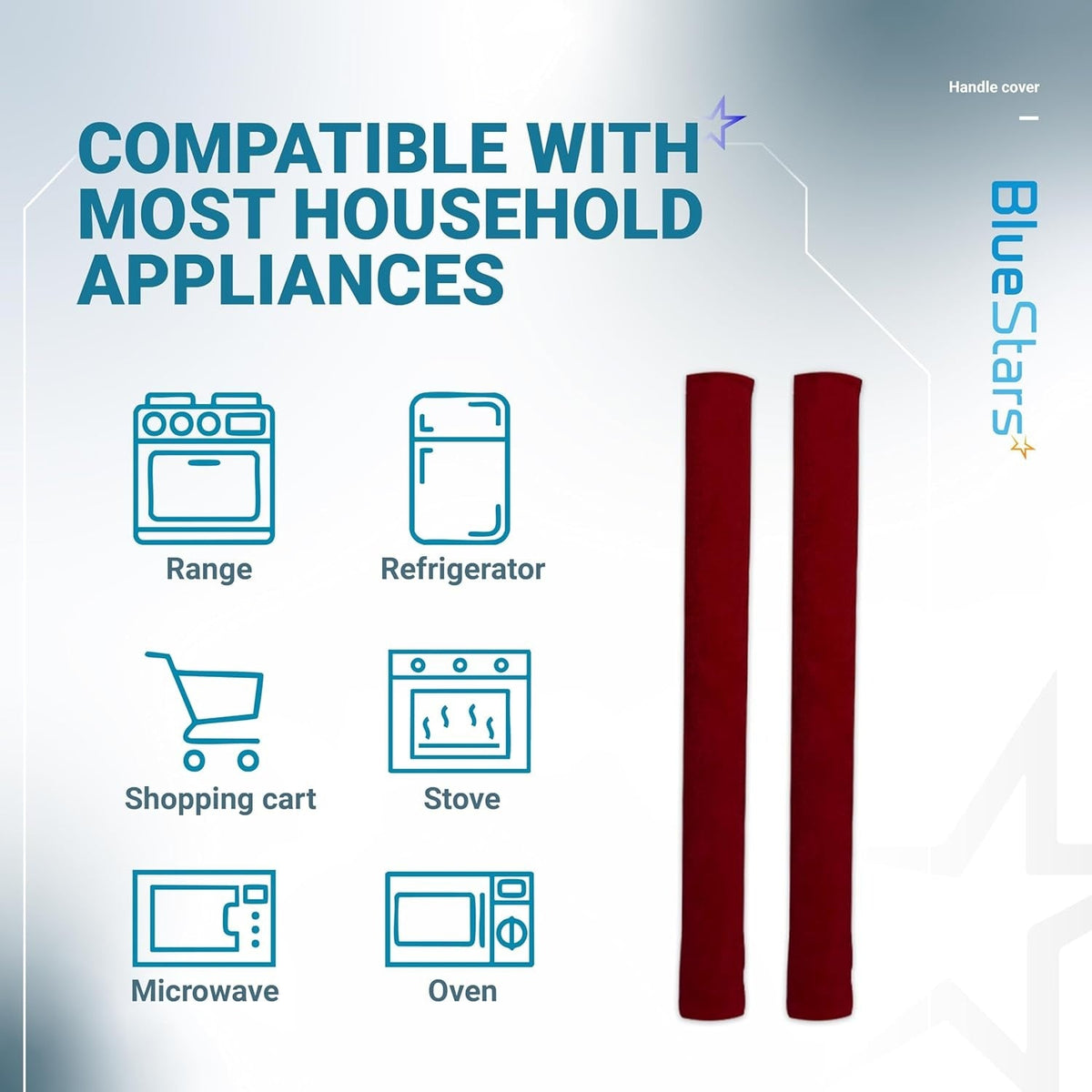 6 PCS Refrigerator Door Handle Covers for Fridge, Ovens, Dishwashers, Microwaves (Red)