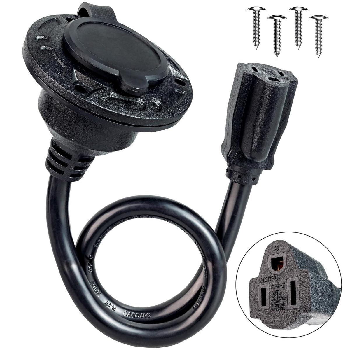 15A 125V AC Shore Power Inlet Plug