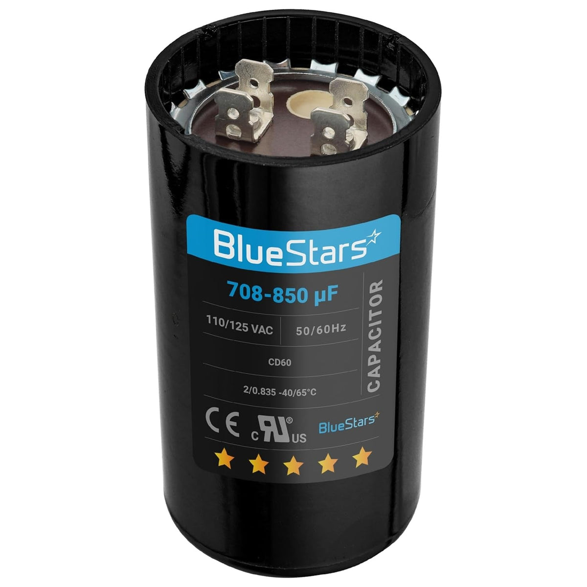 708-850 uF 110-125VAC Round Start Capacitor for AC Motors
