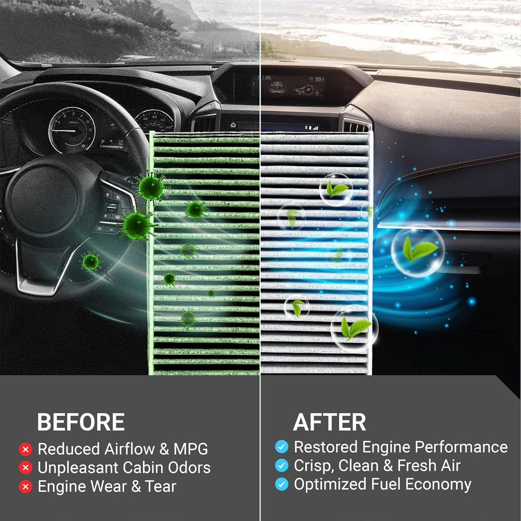 Engine & Cabin Air Filter Kit for Subaru 2017-2025