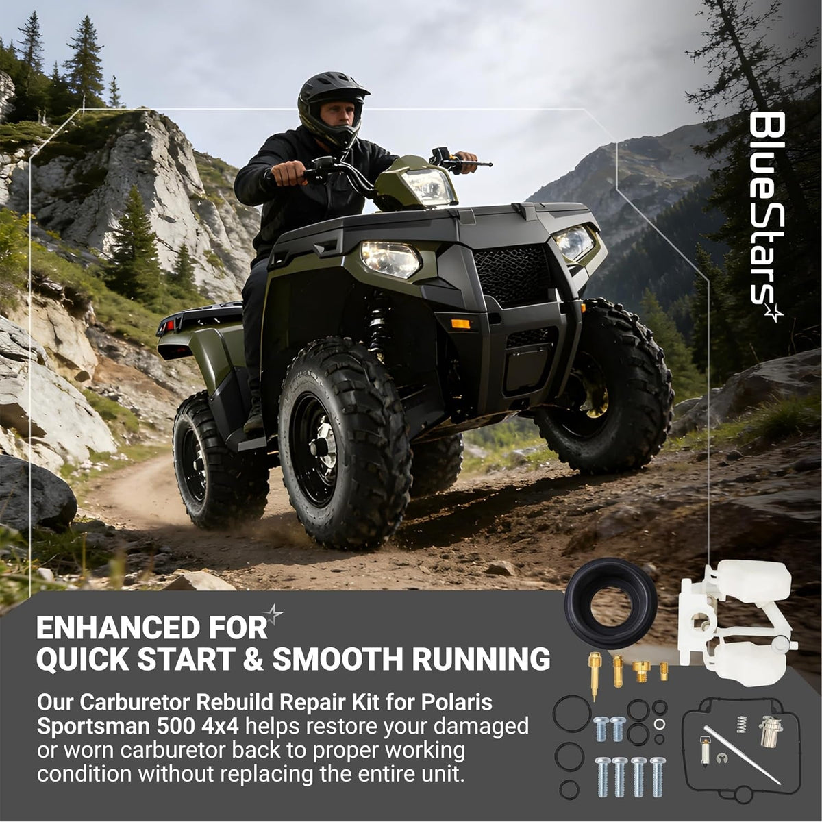 Carburetor Rebuild Kit - Polaris Sportsman/Scrambler/Worker/ATP 500 4x4 HO (2001–2005, 2010–2012)