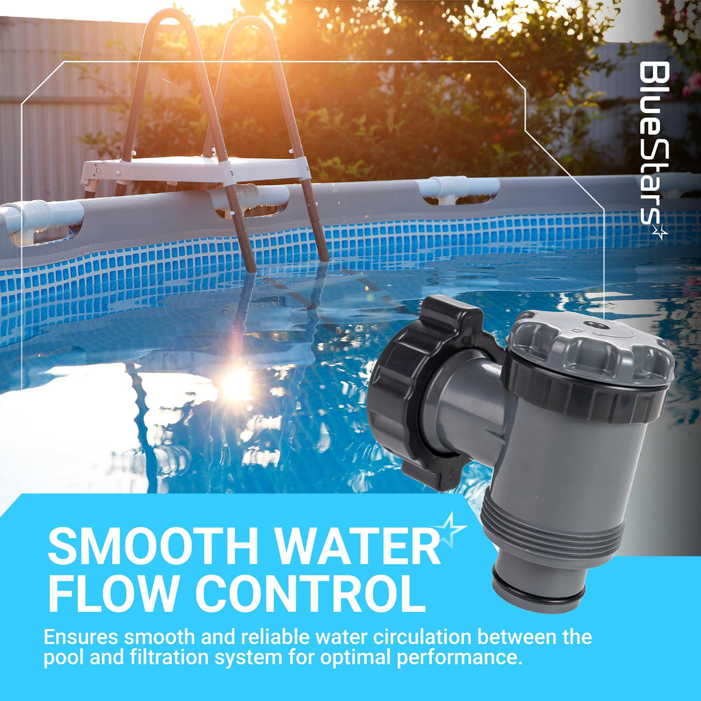 Intex Pool Plunger Valve, 38mm/1.5" Connection, Fits 1500-4000 GPH Pumps