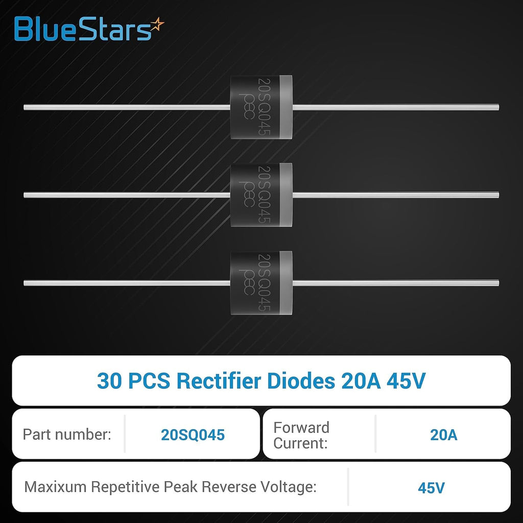 20SQ045 Schottky Barrier Rectifier Diode, 20A 45V, Solar Panel Diode - 3 Pack