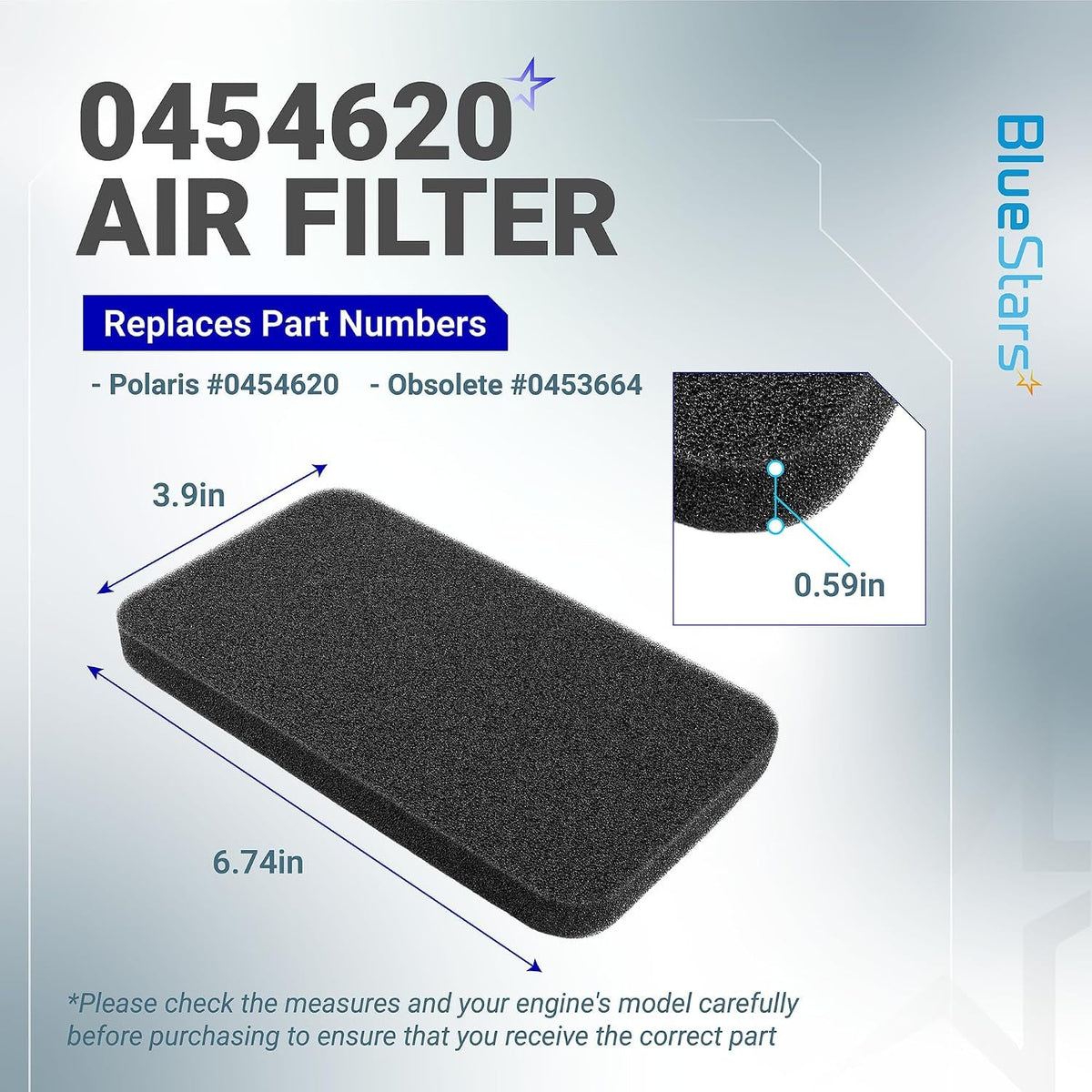 2-Pack 0454620 0453664 Air Filter for Polaris Outlaw Sportsman