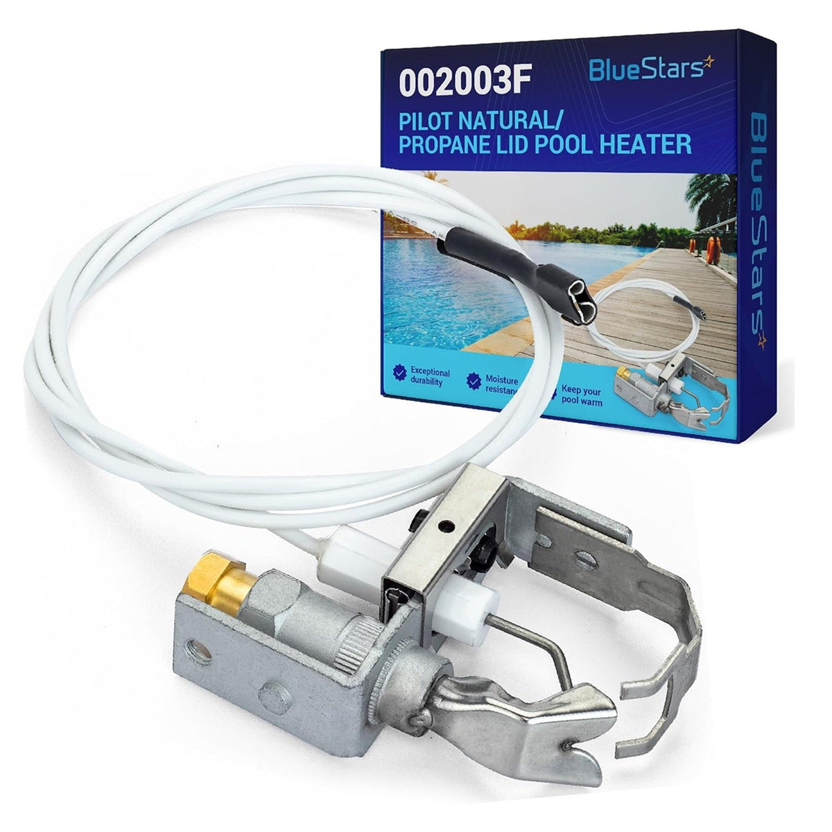 002003F Natural Gas/Propane Pilot Assembly for Raypak IID Pool & Spa Heaters 106A 156A 206A 266A
