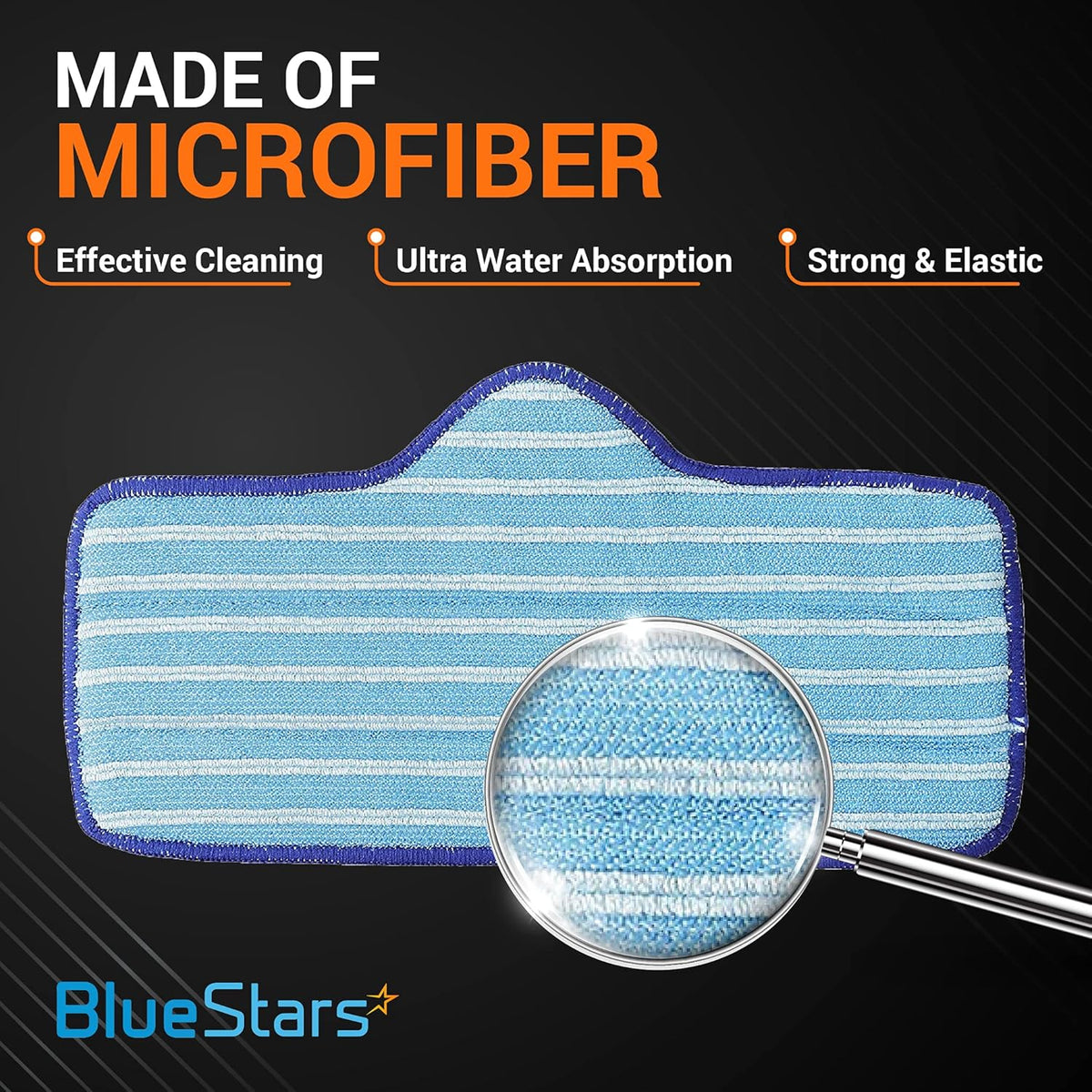 Microfiber Pads for Dupray Neat Steam Cleaner - Hardwood Tile Stone - 10 Pack