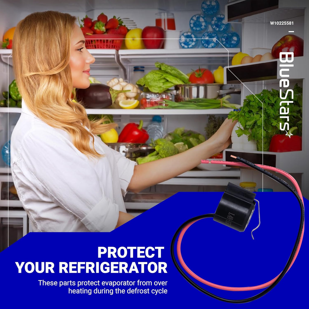 W10225581 Refrigerator Bimetal Defrost Thermostat for Whirlpool Kenmore