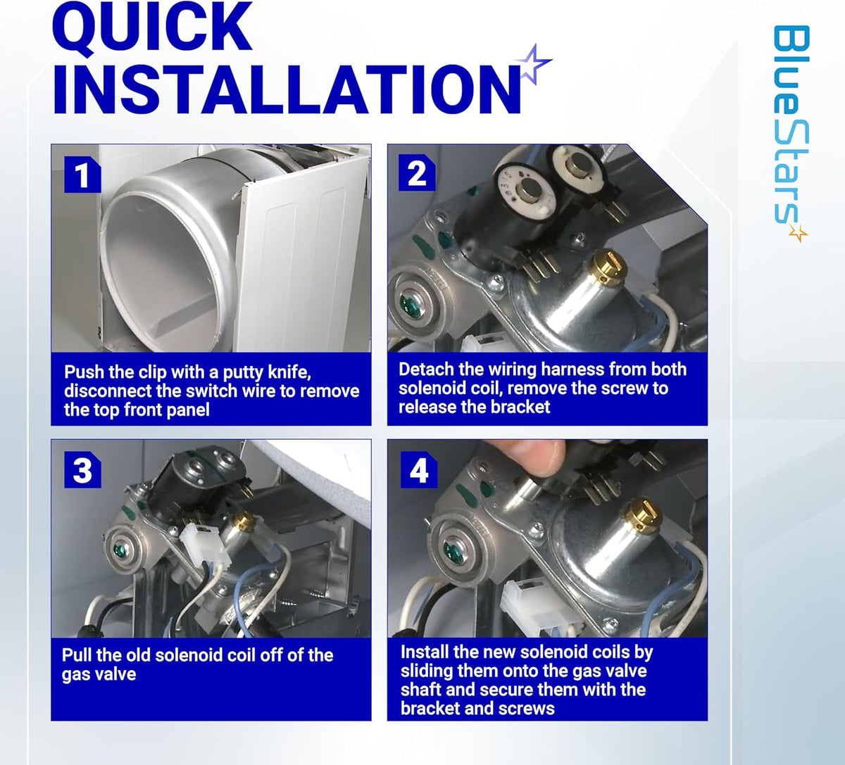 279834 Dryer Gas Valve Ignition Solenoid Coil Kit for Whirlpool Kenmore Maytag Dryers