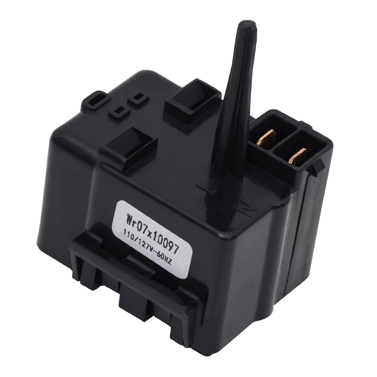 WR07X10097 12uF 250VAC Relay and Overload Assembly Replacement - For GE Refrigerators