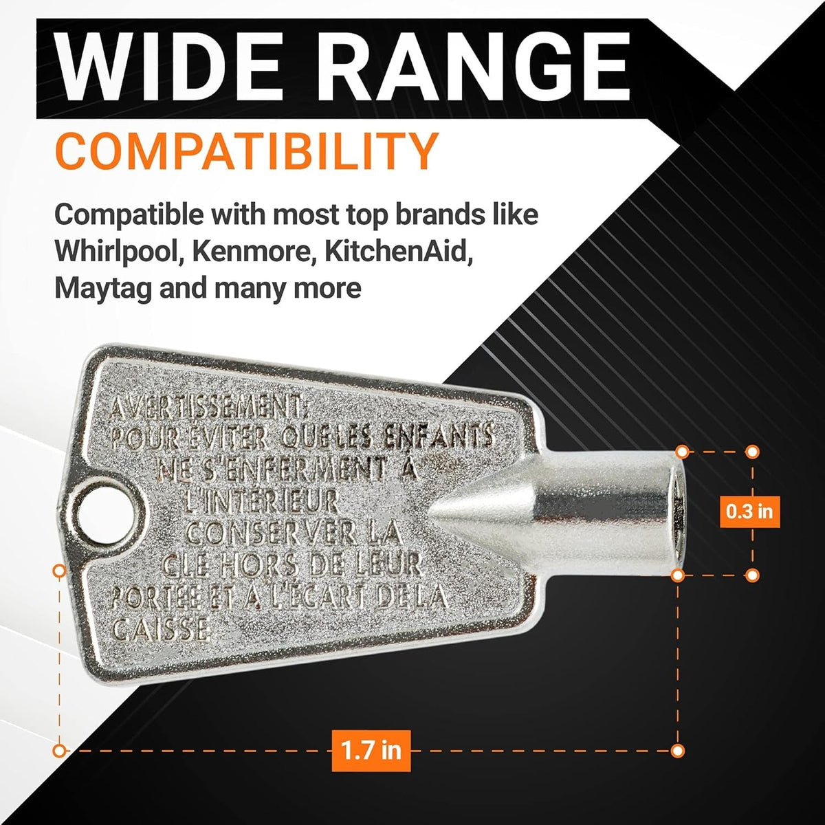 216702900 Freezer Door Key for Frigidaire & Kenmore Freezers - 2 Pack