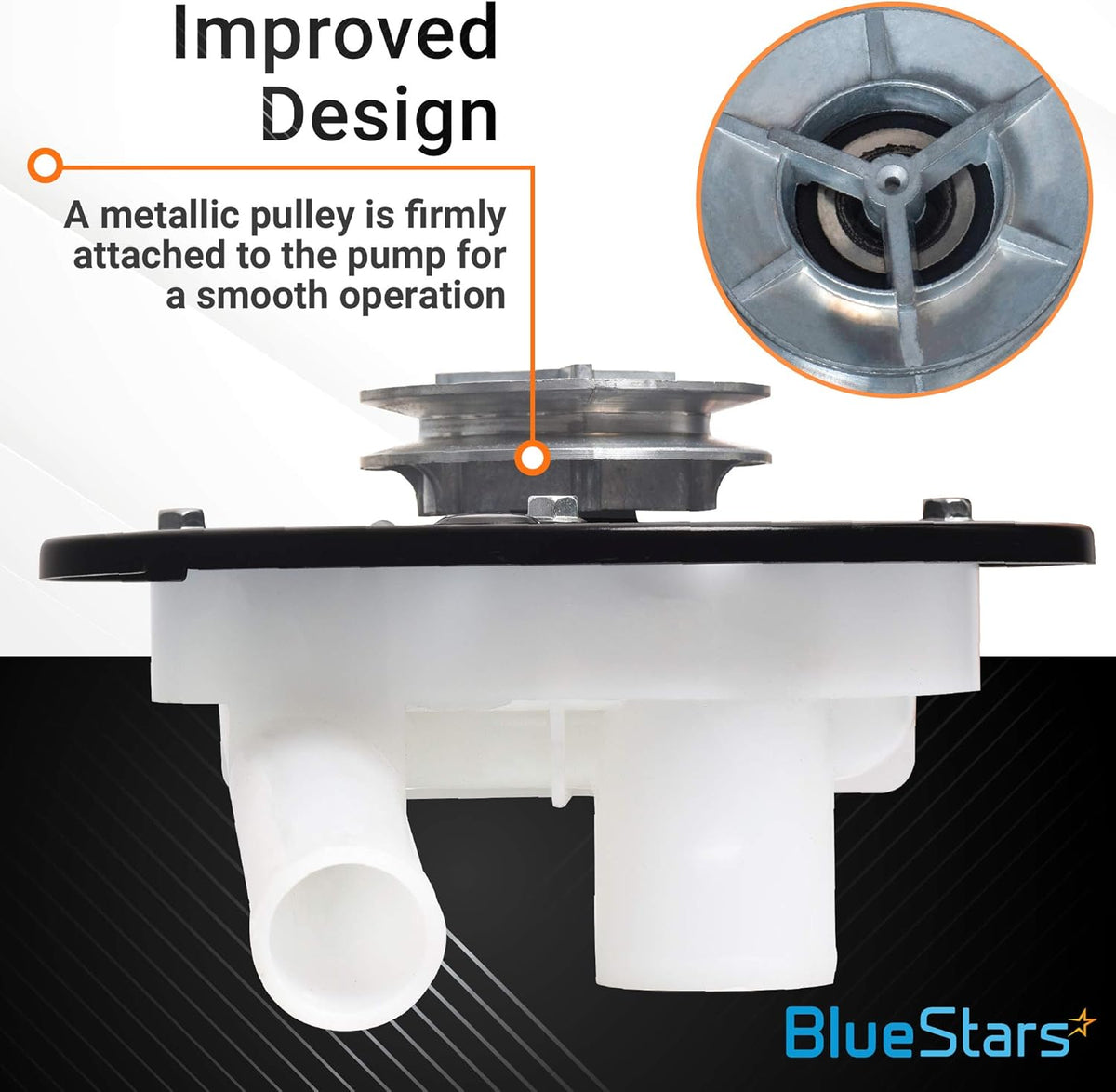 35-6780 21001906 Drain Pump with Pulley for Whirlpool Maytag Admiral Magic Chef Washers