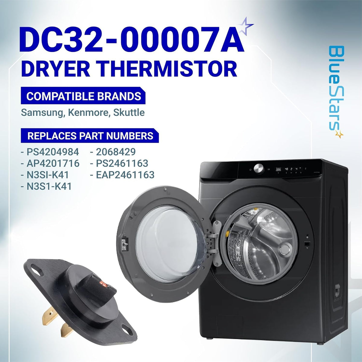 DC32-00007A Dryer Thermistor Replacement - For Samsung Kenmore Dryers