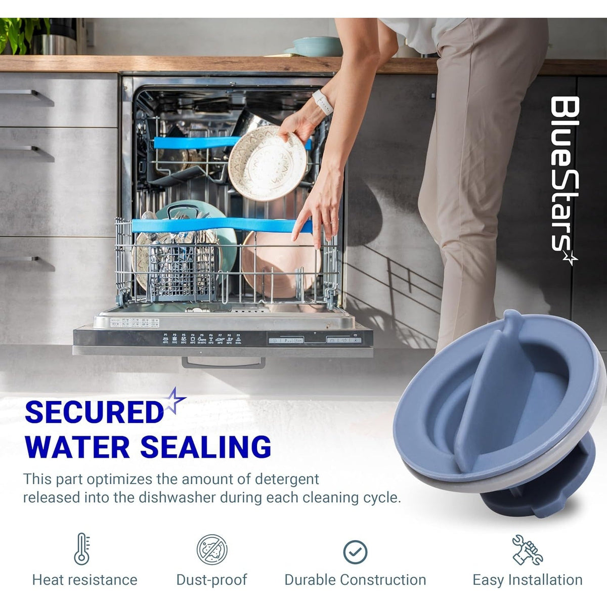 8558307 Dishwasher Dispenser Cap - For Whirlpool Kenmore Dishwashers