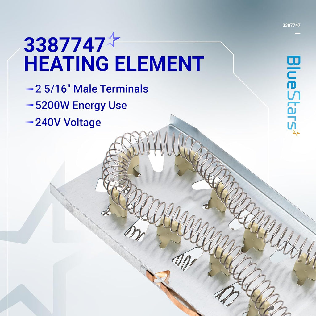 3387747 WP3387747 Dryer Heating Element for Whirlpool Maytag KitchenAid Dryers